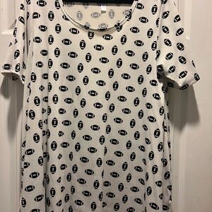 Lularoe Football Patterned Top